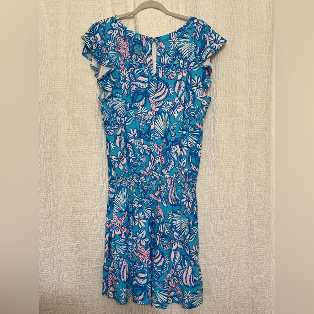 Lilly Pulitzer Ravi Amalfi Blue: Sound the Sirens Romper - NWT